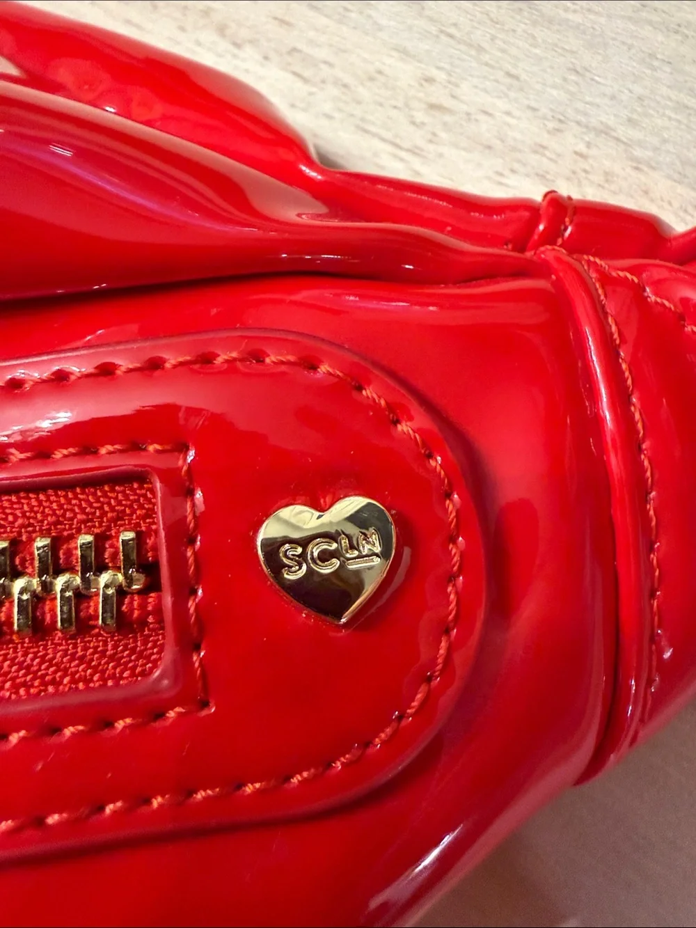 New - Stoney Clover Jumbo Red Patent Crossbody Belt Bag